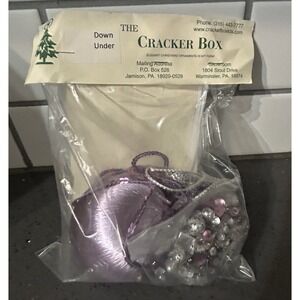 Vtg The Cracker Box Christmas Down Under Purple Silver Ball Ornament Kit New‎